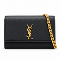 Saint Laurent YSL Kate Small Chain Bag – Black Gold